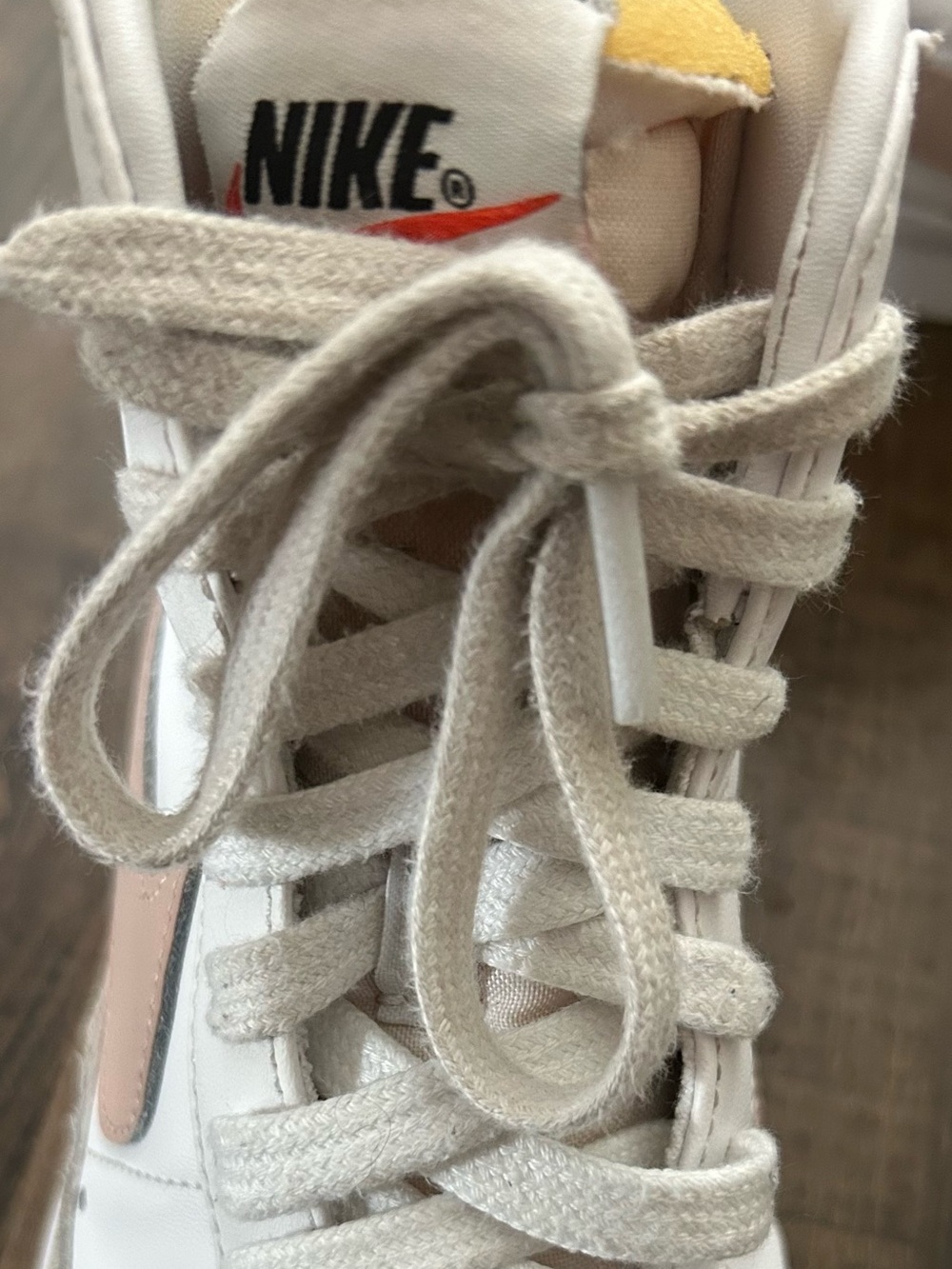 Nike Blazer Mid '77 Shoes Womens Size 10 White Pink Leather Sneakers CZ1055-118 - Picture 8 of 14